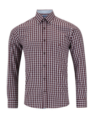 Daniel Grahame Check Shirt, Burgundy