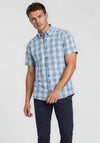Daniel Grahame Check Short Sleeve Shirt, Blue & Navy