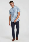 Daniel Grahame Check Short Sleeve Shirt, Blue & Navy