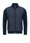 Daniel Grahame Contrast Padded Sweat Jacket, Navy