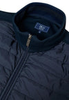 Daniel Grahame Contrast Padded Sweat Jacket, Navy