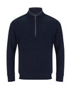 Daniel Grahame Contrast Trim Quarter Zip Sweatshirt, Navy