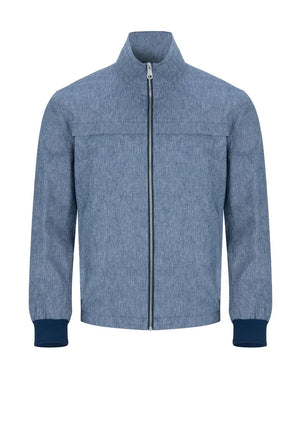Daniel Grahame Everette Linen Blend Windcheater Jacket, Blue