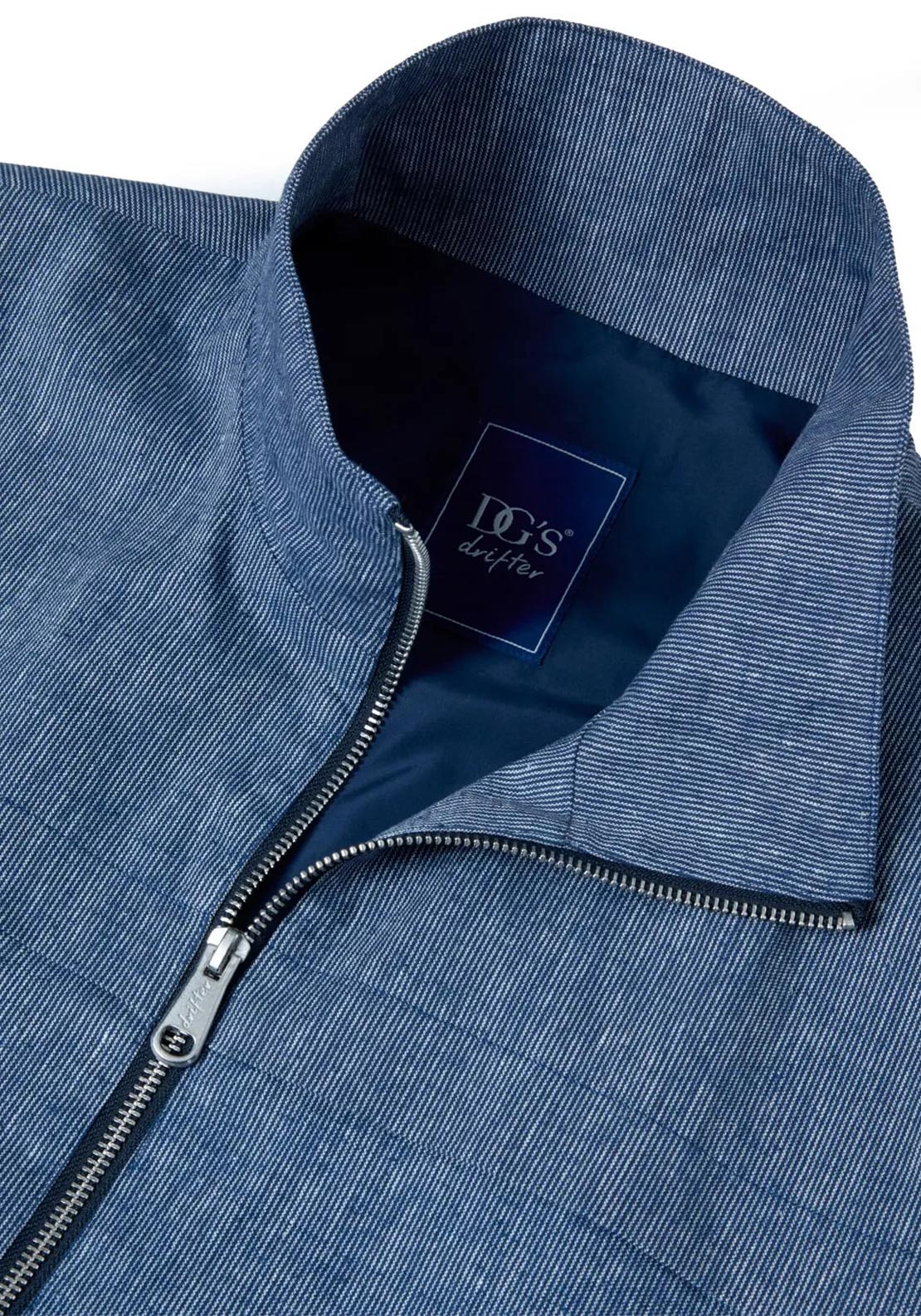 Daniel Grahame Everette Linen Blend Windcheater Jacket, Blue