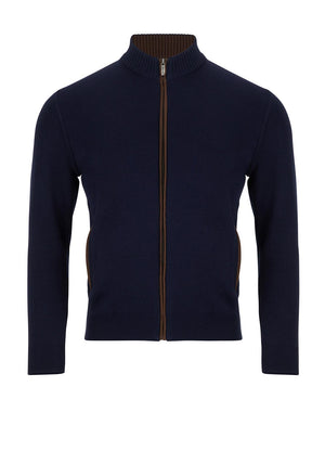 Daniel Grahame Full Zip Sweater, Navy