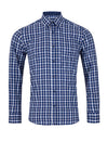 Daniel Grahame Geneva Small Check Shirt, Dark Blue