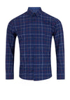 Daniel Grahame Geneva Red Check Shirt, Navy