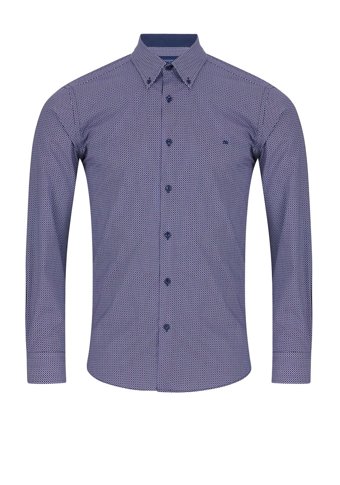 Daniel Grahame Geneva Cross Print Shirt, Navy