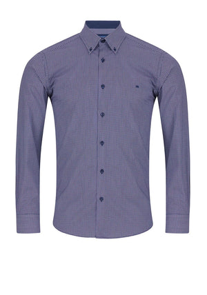 Daniel Grahame Geneva Cross Print Shirt, Navy