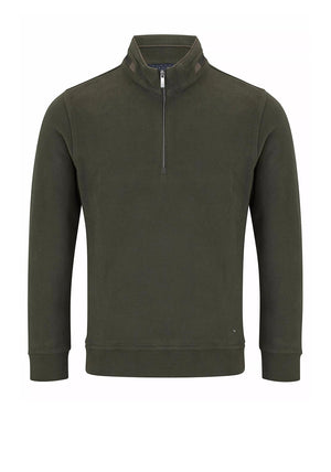 Daniel Grahame Half Zip Sweatshirt, Dark Green