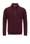 Daniel Grahame Half Zip Sweatshirt, Dark Red