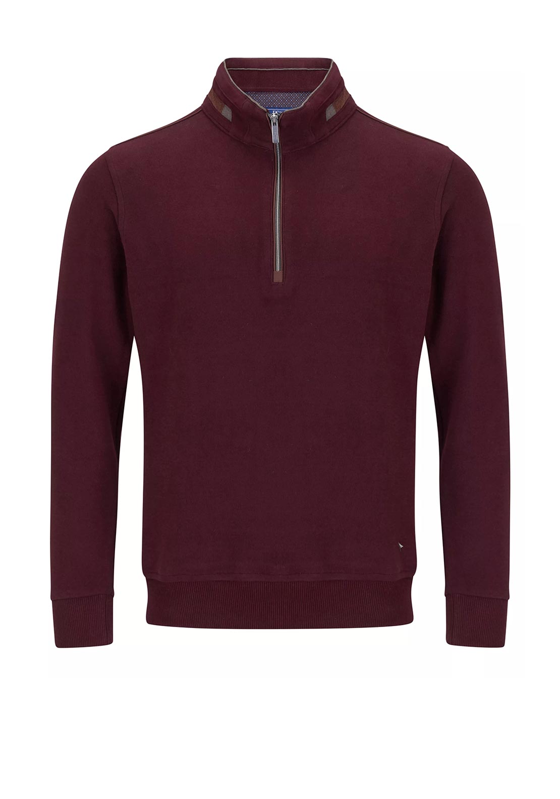 Daniel Grahame Half Zip Sweatshirt, Dark Red