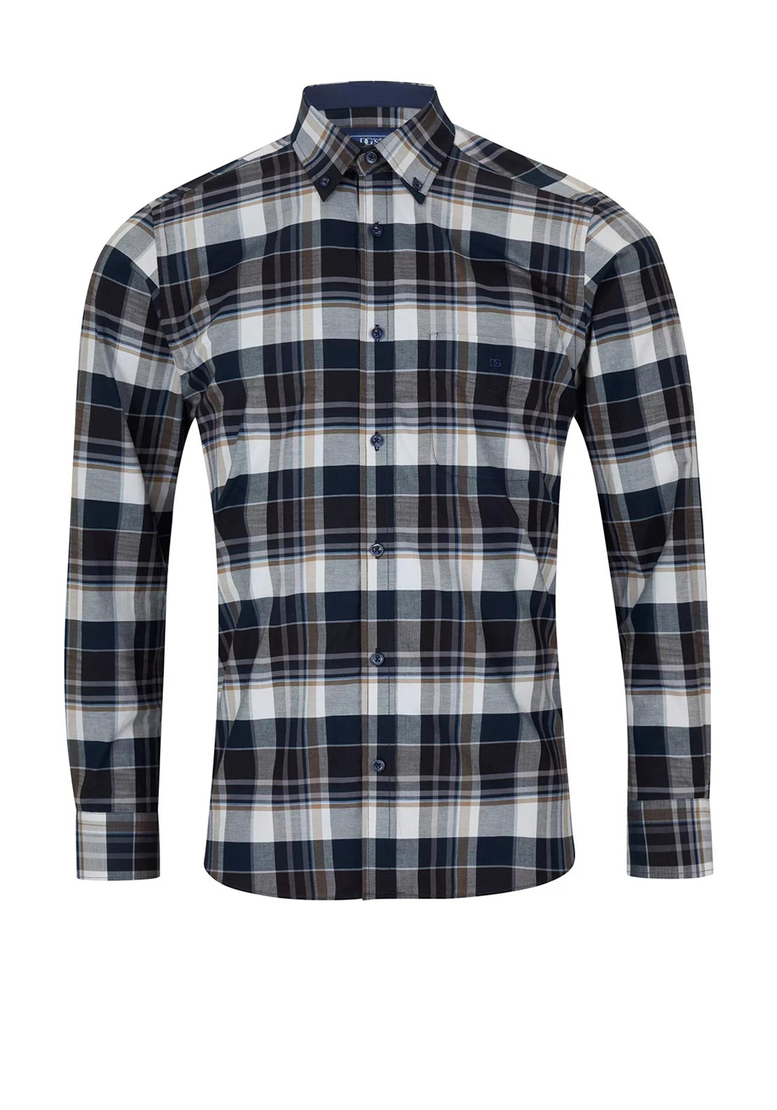 Daniel Grahame Plaid Shirt, Grey & Black
