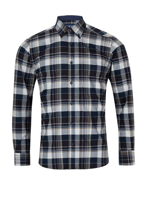 Daniel Grahame Plaid Shirt, Grey & Black