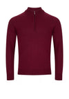Daniel Grahame Quarter Zip Sweater, Wine Red