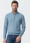 Daniel Grahame Quarter Zip Sweatshirt, Sky Blue