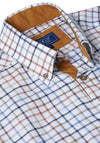 Daniel Grahame Short Sleeve Check Shirt, Brown Multi