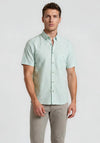 Daniel Grahame Stripe Short Sleeve Shirt, Green & White