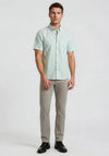 Daniel Grahame Stripe Short Sleeve Shirt, Green & White