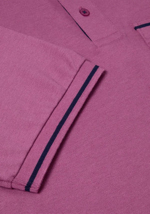 Daniel Grahame Tipped Collar Pocket Polo Shirt, Dark Pink