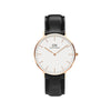 Daniel Wellington Men’s Classic Sheffield Watch, Black & Rose Gold