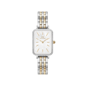 Daniel Wellington Quadro 5 Link Bezel Watch, Gold & Silver