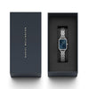 Daniel Wellington Quadro Lumine Bezel Watch, Silver & Blue