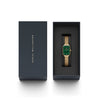 Daniel Wellington Quadro Pressed Evergold Watch, Gold & Green