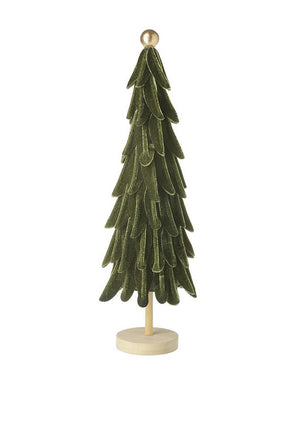 Heaven Sends Medium Velvet Tree Ornament, Green