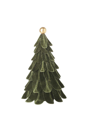 Heaven Sends Small Velvet Tree Ornament, Green
