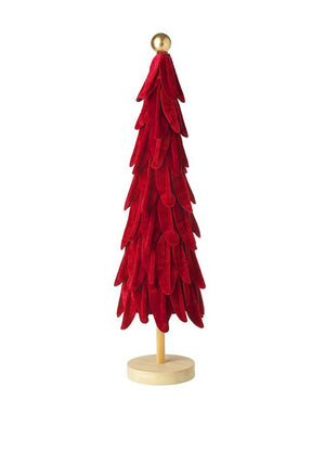 Heaven Sends Medium Velvet Tree Ornament, Red