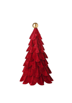 Heaven Sends Small Velvet Tree Ornament, Red
