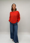 d.e.c.k By Decollage One Size Ribbed Sweater, Red