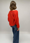 d.e.c.k By Decollage One Size Ribbed Sweater, Red