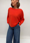 d.e.c.k By Decollage One Size Ribbed Sweater, Red