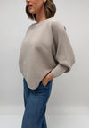 d.e.c.k By Decollage One Size Ribbed Sweater, Taupe