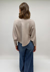 d.e.c.k By Decollage One Size Ribbed Sweater, Taupe