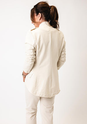 d.e.c.k by Decollage Military Style Jacket, Cream