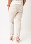 D.E.C.K By Decollage Zipped Slim Leg Joggers, Cream