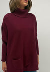 d.e.c.k By Decollage One Size Knitted Sweater, Wine