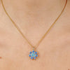 Dyrberg/Kern Delise Aqua Crystal Necklace, Gold