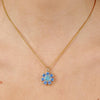 Dyrberg/Kern Delise Aqua Crystal Necklace, Gold
