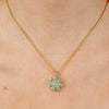 Dyrberg/Kern Delise Light Green Crystal Necklace, Gold