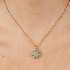 Dyrberg/Kern Delise Light Green Crystal Necklace, Gold