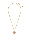 Dyrberg/Kern Delise Light Rose & Yellow Crystal Necklace, Gold