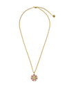 Dyrberg/Kern Delise Light Rose & Yellow Crystal Necklace, Gold