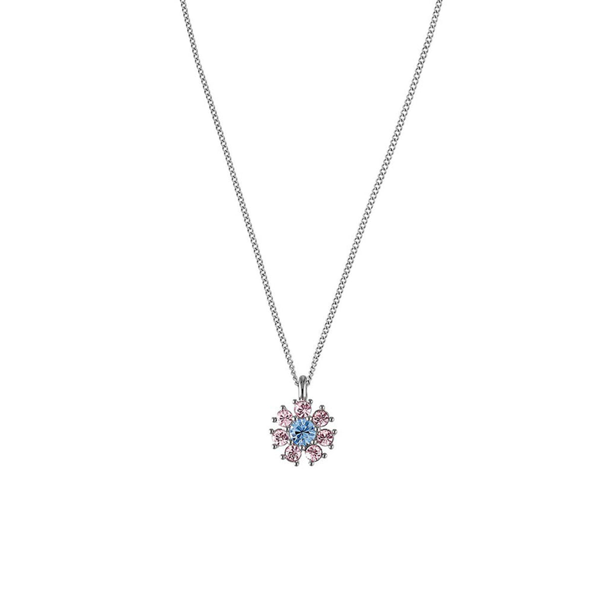 Dyrberg/Kern Delise Light Blue & Rose Crystal Necklace, Gold