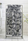 MIXED LEAVES HAND TOWEL GREY
