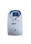 Daniel Grahame Stripe Short Sleeve Shirt, Blue