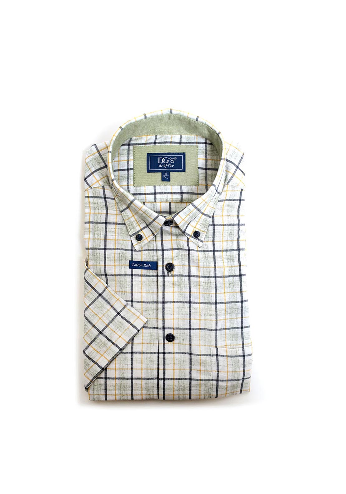 Daniel Grahame Check Short Sleeve Shirt, Light Green